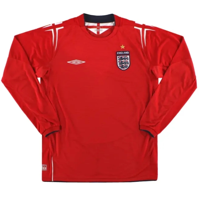 2004-06 England Umbro Away Shirt L/S XL - England / Excellent 