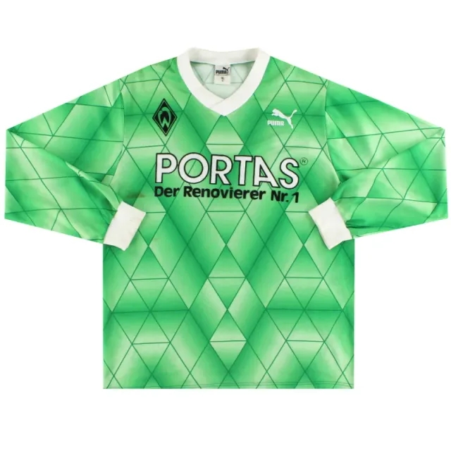 1989-90 Werder Bremen Puma Away Shirt L/S XL - Other German Clubs / Excellent 