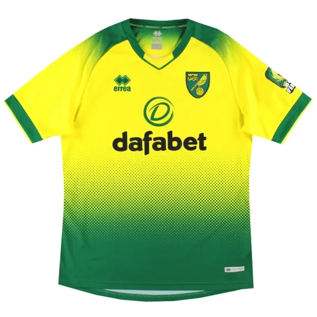 2019-20 Norwich Errea Home Shirt *Mint* XL - Norwich City / Mint 