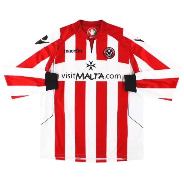 2010-11 Sheffield United Macron Home Shirt L/S XL - Sheffield United / Excellent 