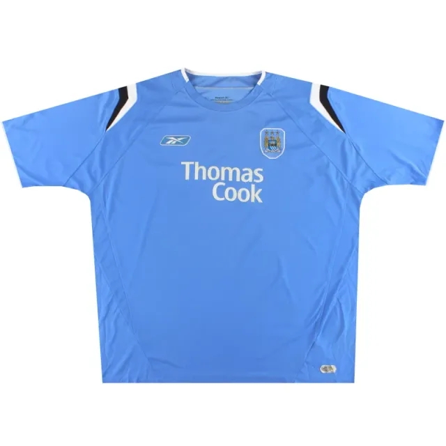2004-06 Manchester City Reebok Home Shirt L - Manchester City / Excellent 