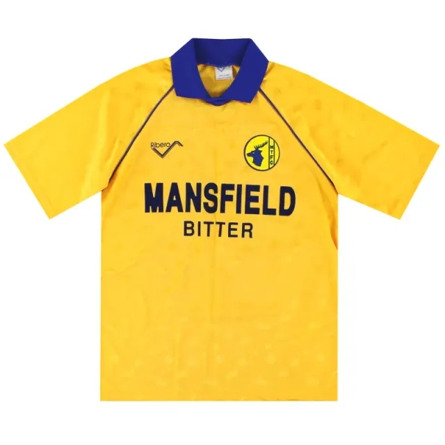 1990-91 Mansfield Town Ribero Home Shirt S - Mansfield / Excellent 