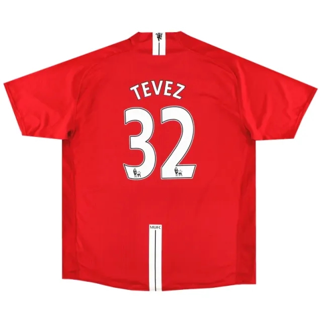 2007-08 Manchester United Nike Home Shirt Tevez #32 *Mint* XL - Manchester United / Mint 