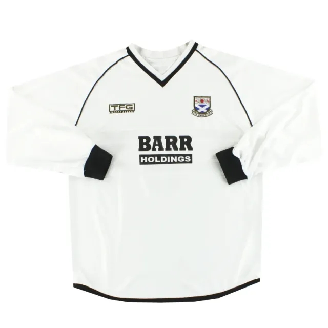 2001-02 Ayr United Player Issue Home Shirt #6 L/S L - Other Scottish Clubs / Very Good 