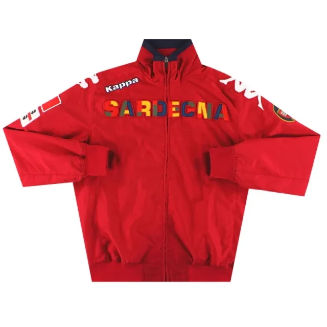 2011-12 Cagliari Kappa Track Jacket L - Other Italian Clubs / Excellent 