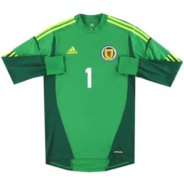 2011-13 Scotland adidas Player Issue Goalkeeper Shirt #1 M - Scotland / Excellent 
