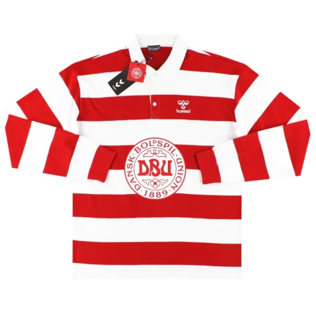 2024-25 Denmark Hummel Rugby Striped Fan Polo *BNIB* - Denmark / BNIB 