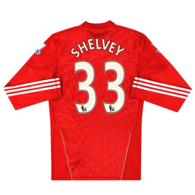 2010-12 Liverpool Techfit Player Issue Home Shirt Shelvey #33 *Mint* L/S L - Liverpool / Mint 