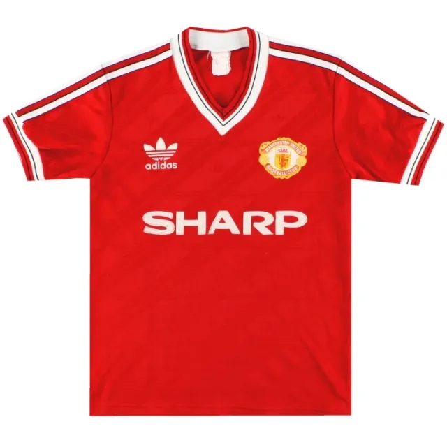 1986-88 Manchester United adidas Home Shirt L.Boys - Manchester United / Excellent 