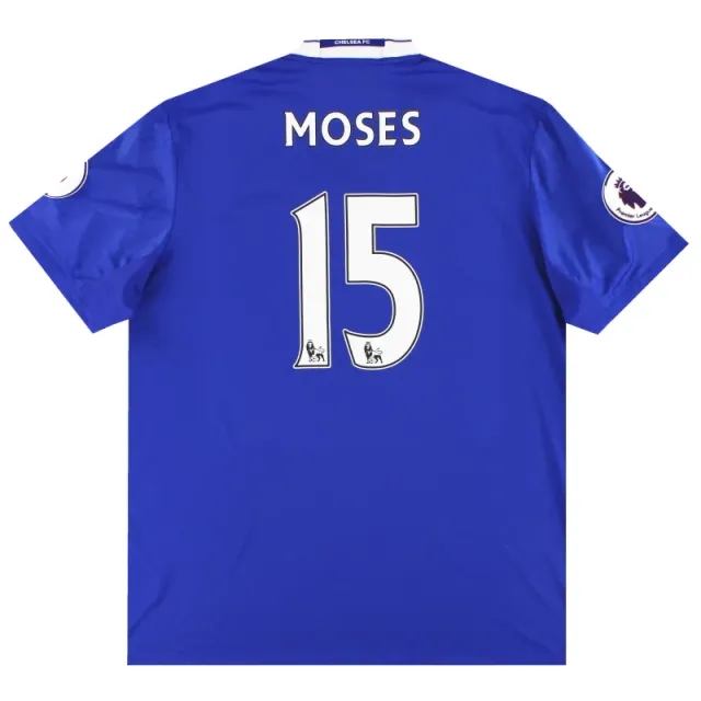 2016-17 Chelsea adidas Home Shirt Moses #15 *Mint* XXL - Chelsea / Mint 