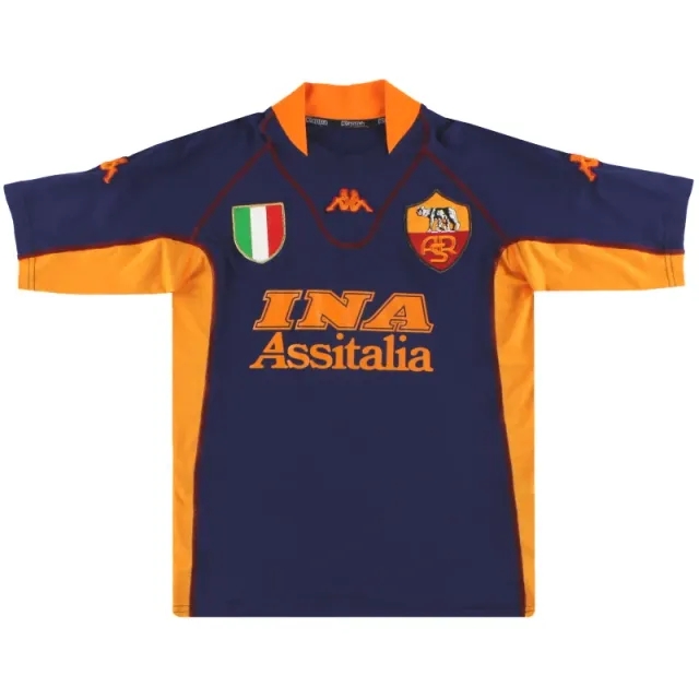 2001-02 Roma Kappa Third Shirt S - Roma / Very Good 