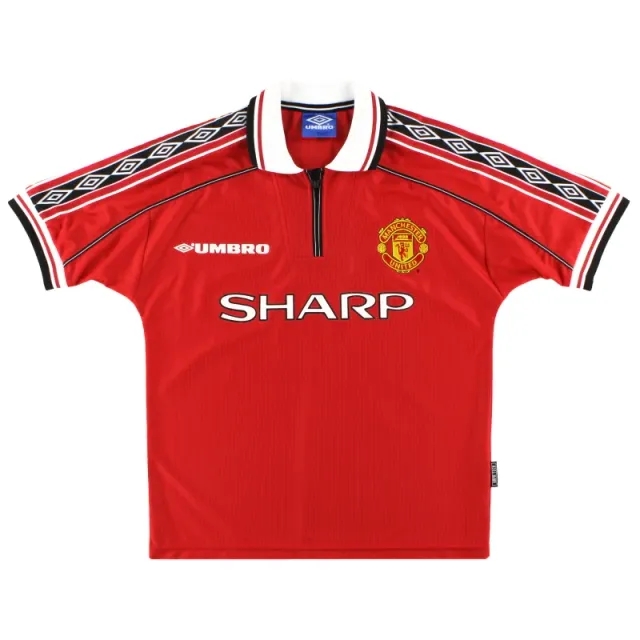 1998-00 Manchester United Umbro Home Shirt Y - Manchester United / Excellent 