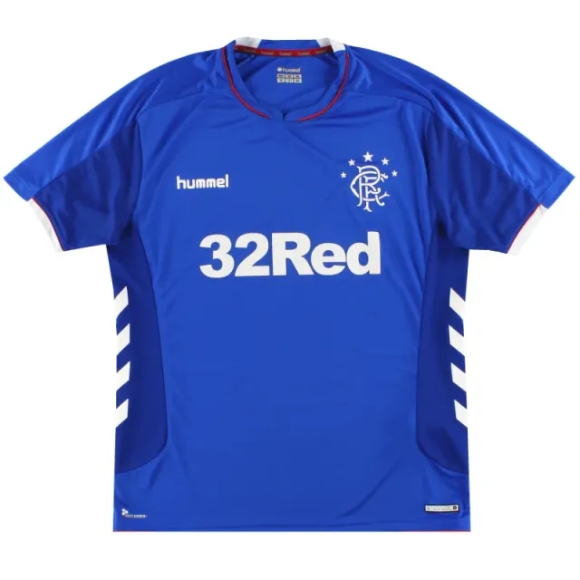 2018-19 Rangers Hummel Home Shirt XL - Rangers / Excellent 