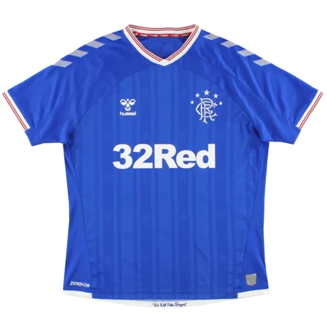 2019-20 Rangers Hummel Home Shirt L - Rangers / Excellent 