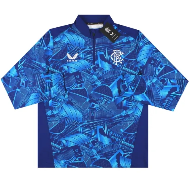 2023-24 Rangers Castore Stadium Print 1/4 Zip Top *BNIB* L - Rangers / BNIB 