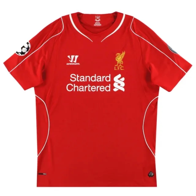 2014-15 Liverpool Warrior Champions League Home Shirt L - Liverpool / Excellent 
