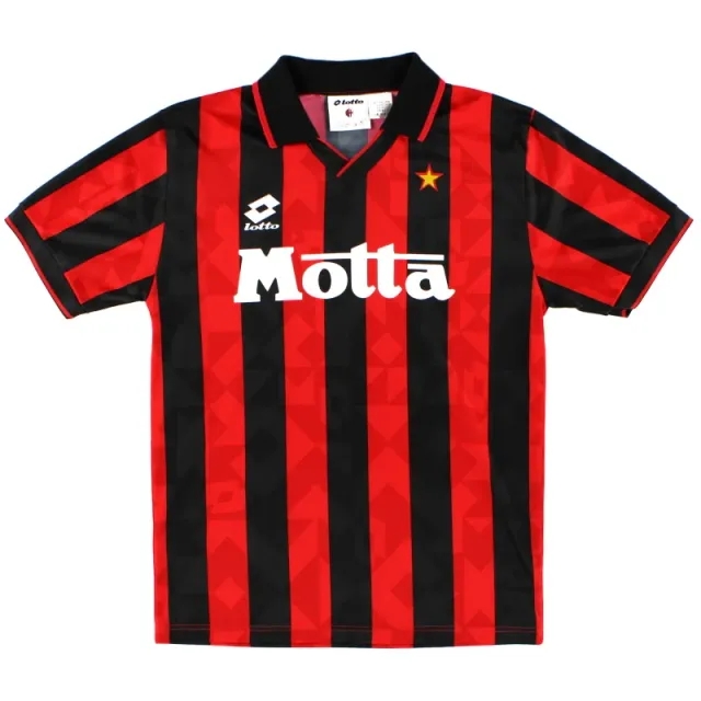 1993-94 AC Milan Lotto Home Shirt M - AC Milan / Excellent 