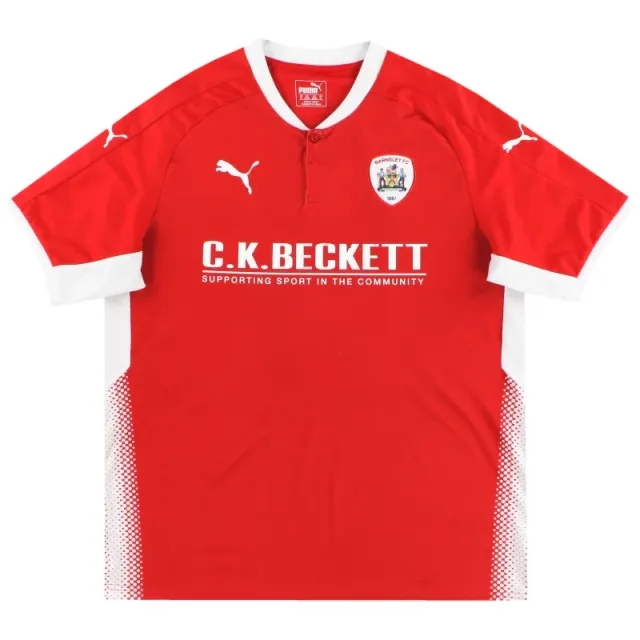 2017-18 Barnsley Puma Home Shirt XL - Barnsley / Very Good 
