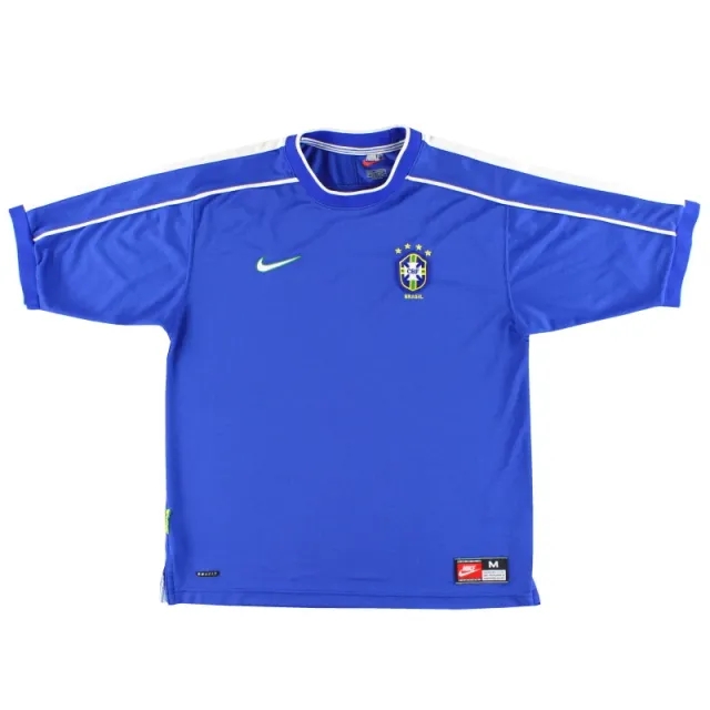 1998-00 Brazil Nike Away Shirt M - Brazil / Excellent 