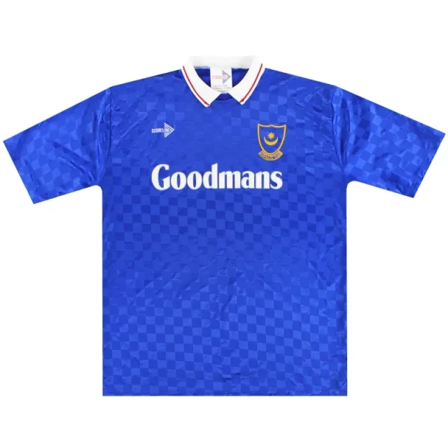 1989-91 Portsmouth Home Shirt XL - Portsmouth / Very good 