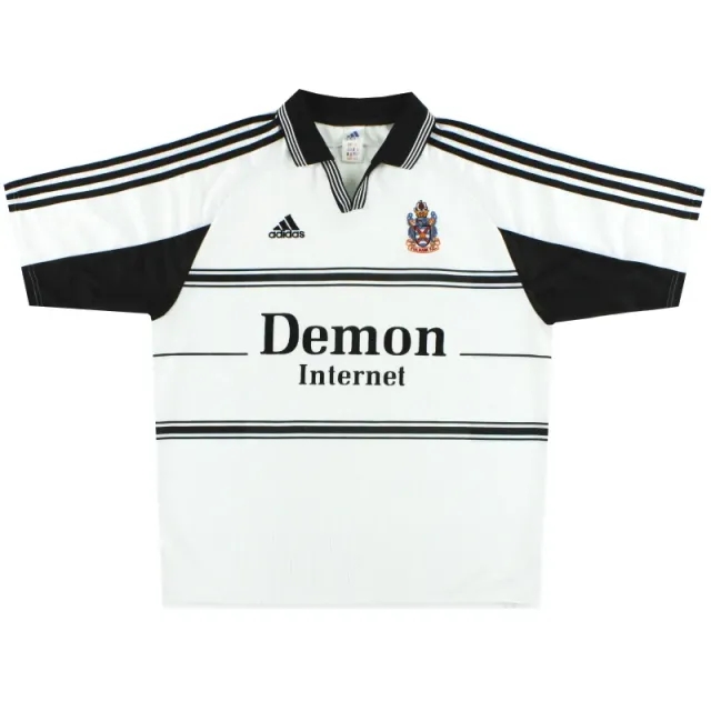 1999-01 Fulham adidas Home Shirt S - Fulham / Very Good 