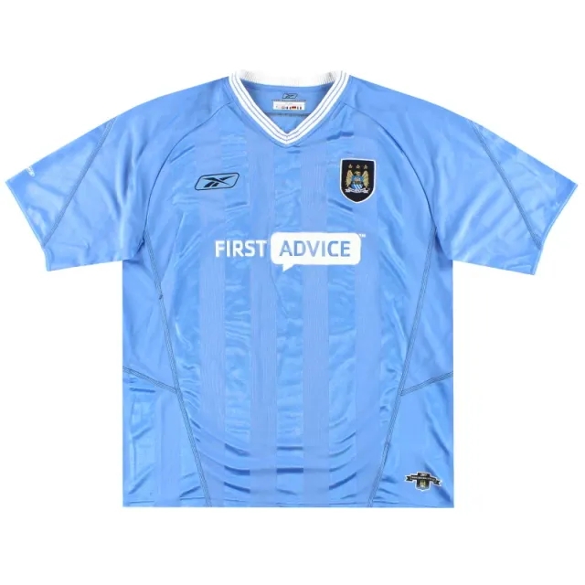2003-04 Manchester City Reebok Home Shirt L - Manchester City / Excellent 