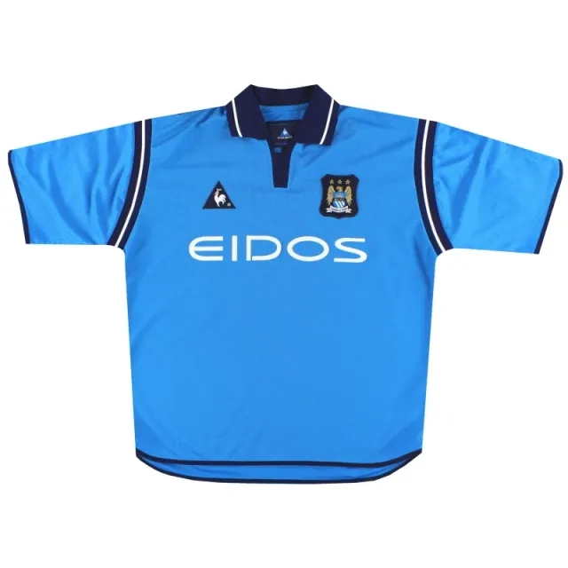 2001-02 Manchester City Le Coq Sportif Home Shirt L - Manchester City / Excellent 