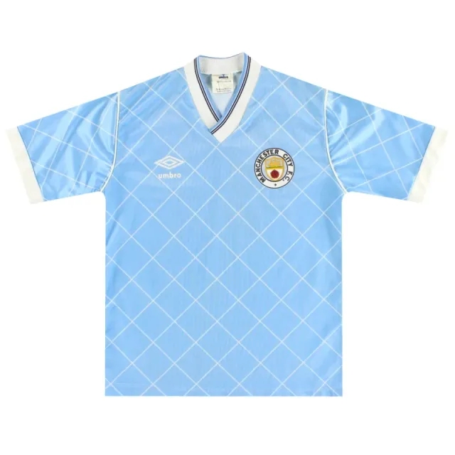 1987-89 Manchester City Umbro Home Shirt Y - Manchester City / Excellent 