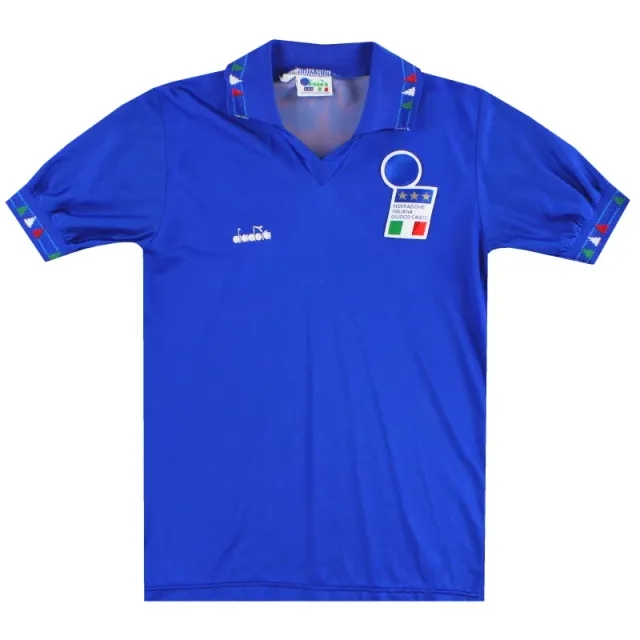 1992-93 Italy Diadora Home Shirt XL - Italy / Excellent 