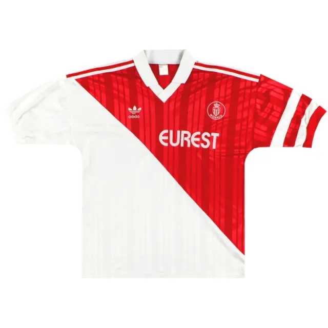 1994-95 Monaco adidas Home Shirt L - Monaco / Very Good 