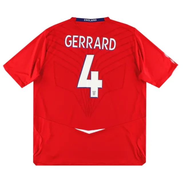 2008-10 England Umbro Away Shirt Gerrard #4 L - England / Excellent 