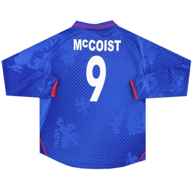 2002-03 Rangers Diadora Home Shirt McCoist #9 L/S L - Rangers / Excellent 