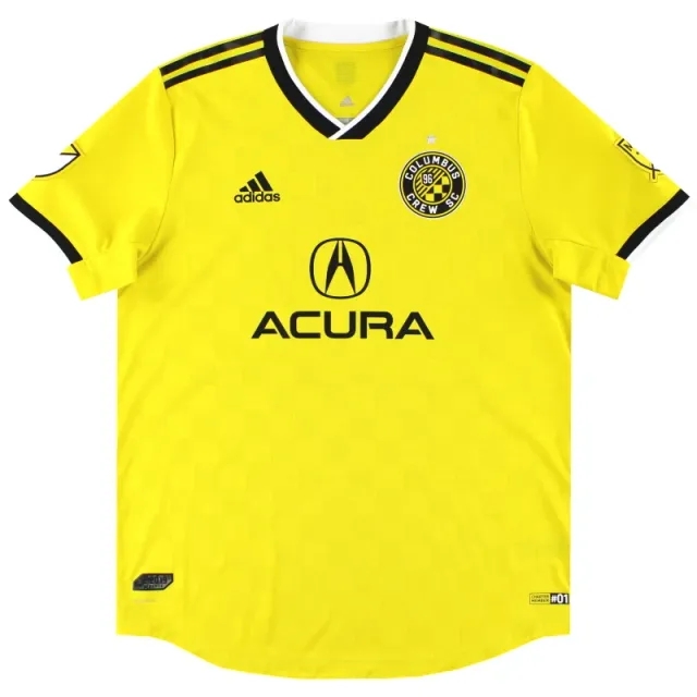 2019 -20 Columbus Crew adidas Authentic Home Shirt L - USA Soccer Clubs / Excellent 