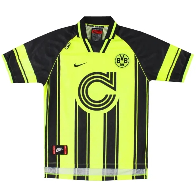 1996-97 Borussia Dortmund Nike CL Home Shirt *Mint* S - Dortmund / Mint 