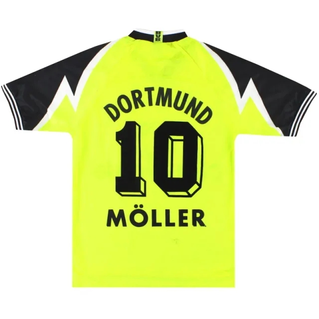 1995-96 Borussia Dortmund Nike Home Shirt Moller #10 S - Dortmund / Excellent 