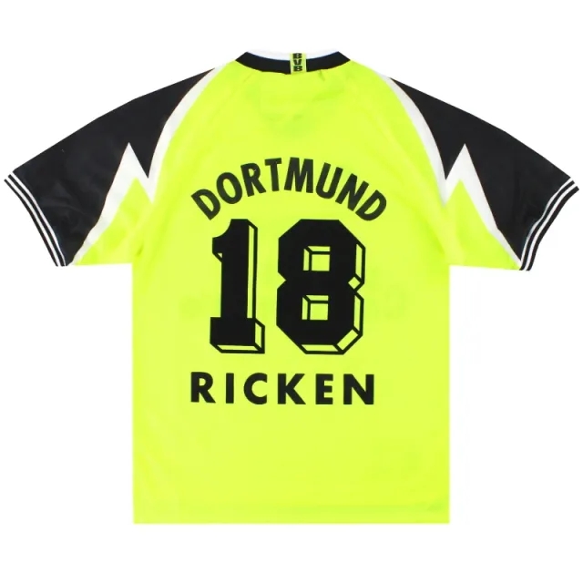1995-96 Borussia Dortmund Nike Home Shirt Ricken #18 M - Dortmund / Excellent 