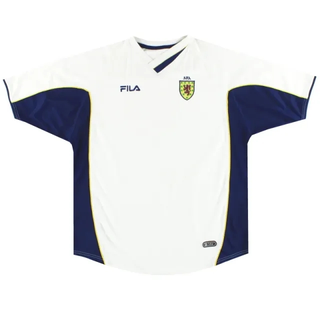 2000-02 Scotland Fila Away Shirt *Mint* L - Scotland / Mint 