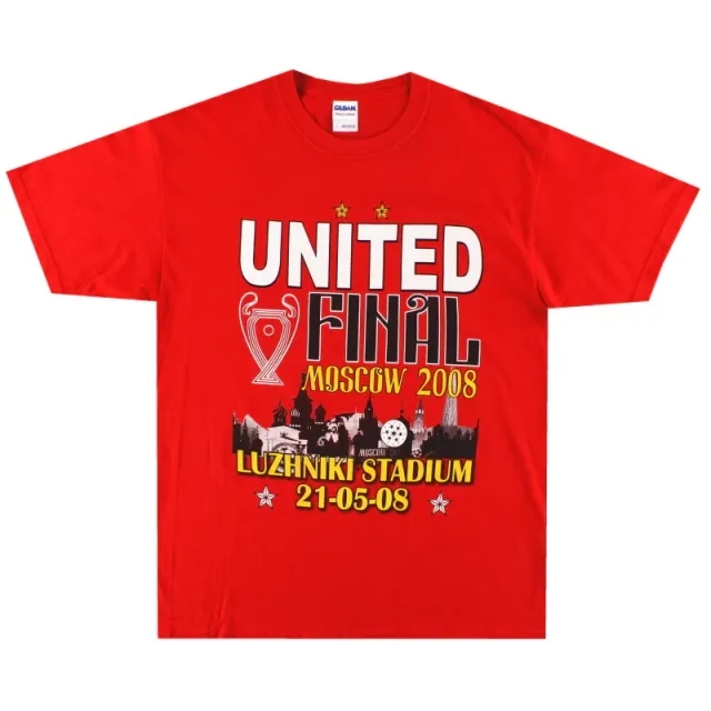 2008 Manchester United Champions League Final Tee L - Manchester United / Excellent 