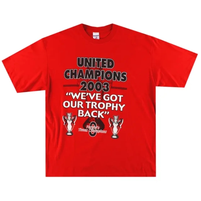 2003 Manchester United Champions Tee XL - Manchester United / Excellent 