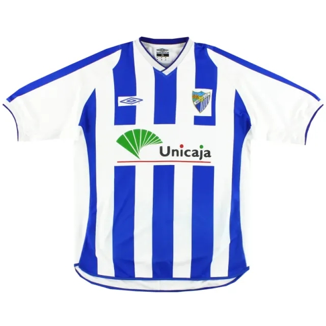 2002-03 Malaga Umbro Home Shirt XL - Other Spanish Clubs / Excellent 
