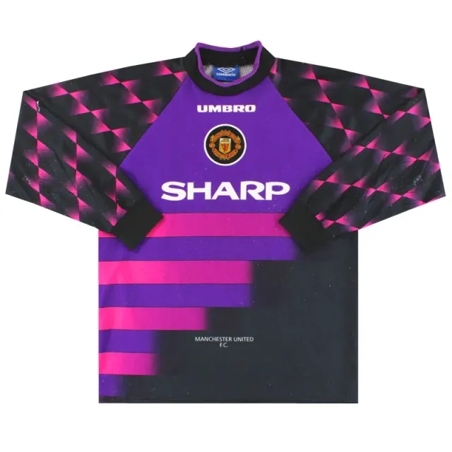 1996-97 Manchester United Umbro Goalkeeper Shirt M - Manchester United / Very Good 