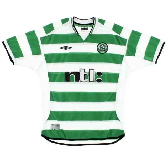 2001-03 Celtic Umbro Home Shirt L - Celtic / Excellent 