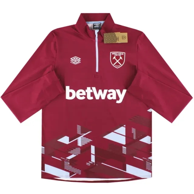 2023-24 West Ham Umbro 1/4 Zip Warm Up Top *w/tags* - West Ham / w/tags 
