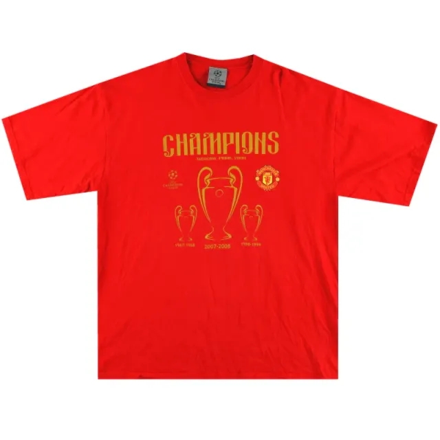 2008 Manchester United Champions League Final Tee XL - Manchester United / Excellent 