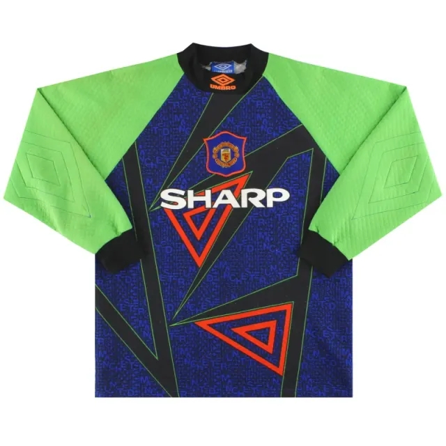 1994-96 Manchester United Umbro Goalkeeper Shirt M - Manchester United / Excellent 
