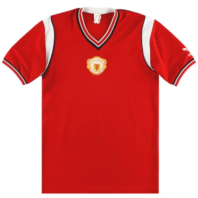1984-86 Manchester United adidas Home Shirt M - Manchester United / Very Good 