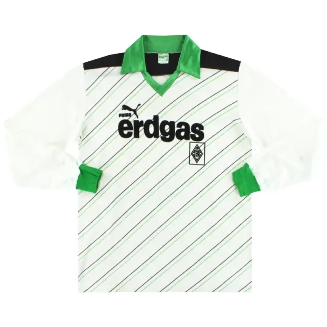 1985-87 Borussia Monchengladbach Puma Home Shirt L/S XL - Other German Clubs / Excellent 