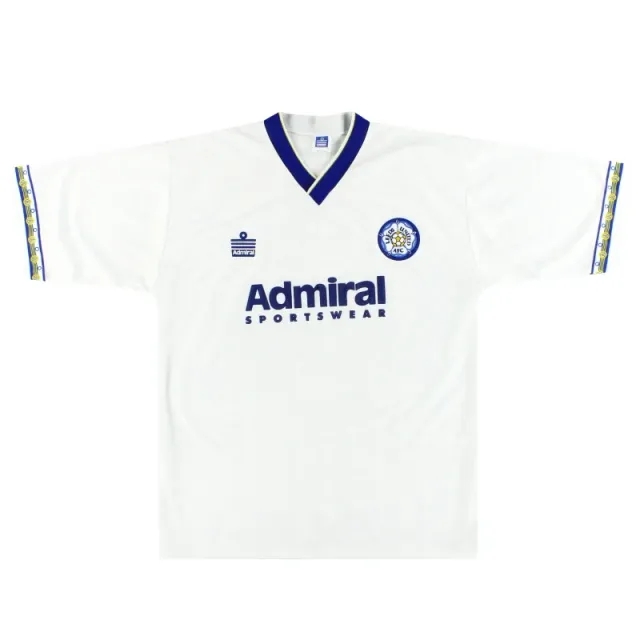 1992-93 Leeds Admiral Home Shirt M - Leeds / Excellent 