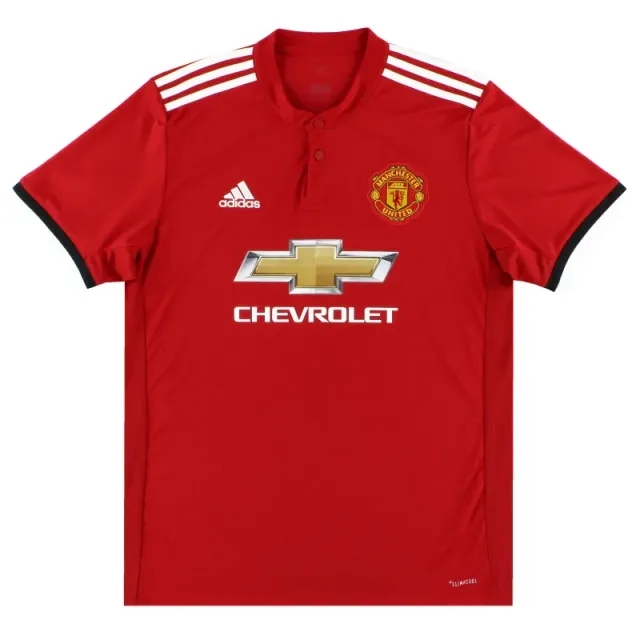 2017-18 Manchester United adidas Home Shirt M - Manchester United / Excellent 