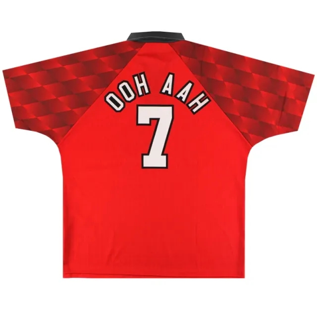 1996-98 Manchester United Umbro Home Shirt Ooh Aah #7 XL - Manchester United / Excellent 